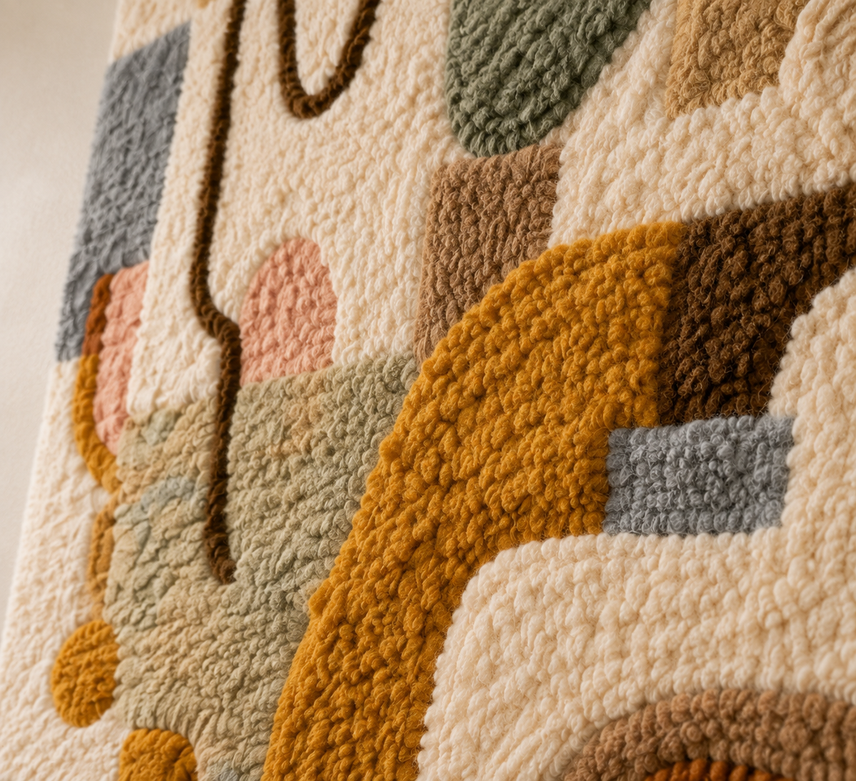 Hewn Earth Desert Signal HE-0258 wall art featuring desert landscape with warm tones and abstract design on canvas.