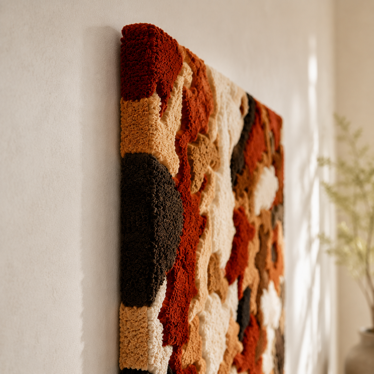 Autumn Mosaic wall art by Hewn Earth featuring colorful mosaic design, perfect for decorating interior walls.