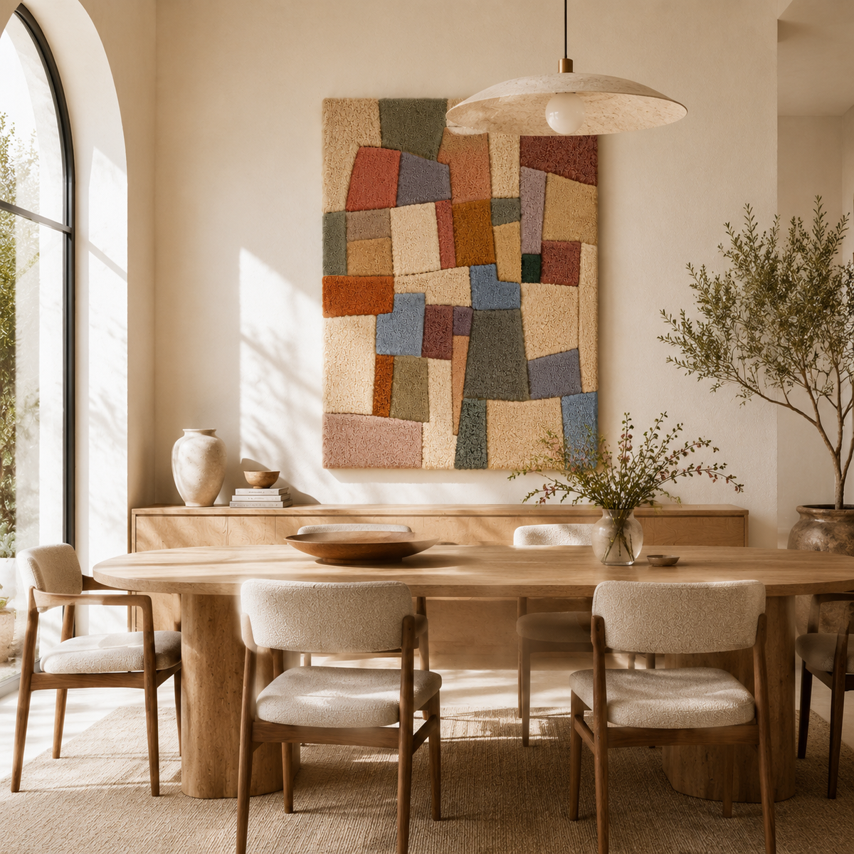 Color Blocks wall art by Hewn Earth featuring vibrant, geometric shapes arranged in an abstract design.