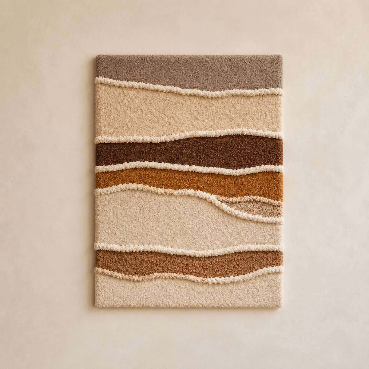 Hewn Earth Dune Lines HE-0274 wall art featuring abstract, textured beige and brown patterns on a canvas or framed print