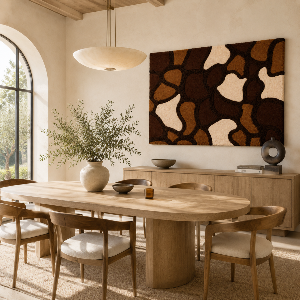 Colorful Cocoa Pebbles wall art by Hewn Earth, featuring vibrant cereal-inspired design on a white background.