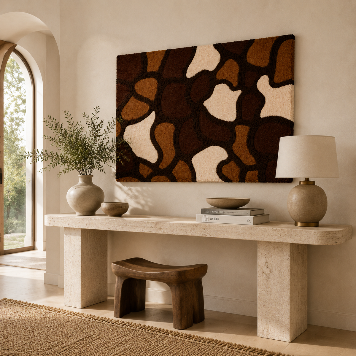 Colorful Cocoa Pebbles wall art by Hewn Earth, featuring vibrant cereal-inspired design on a textured background.