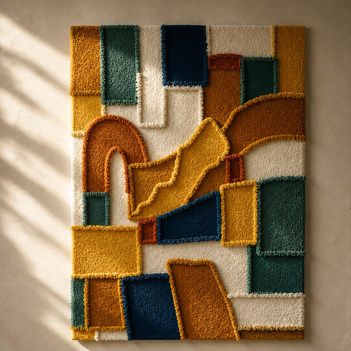 Hewn Earth Sunrise Arches wall art print featuring vibrant arch designs on a textured background.