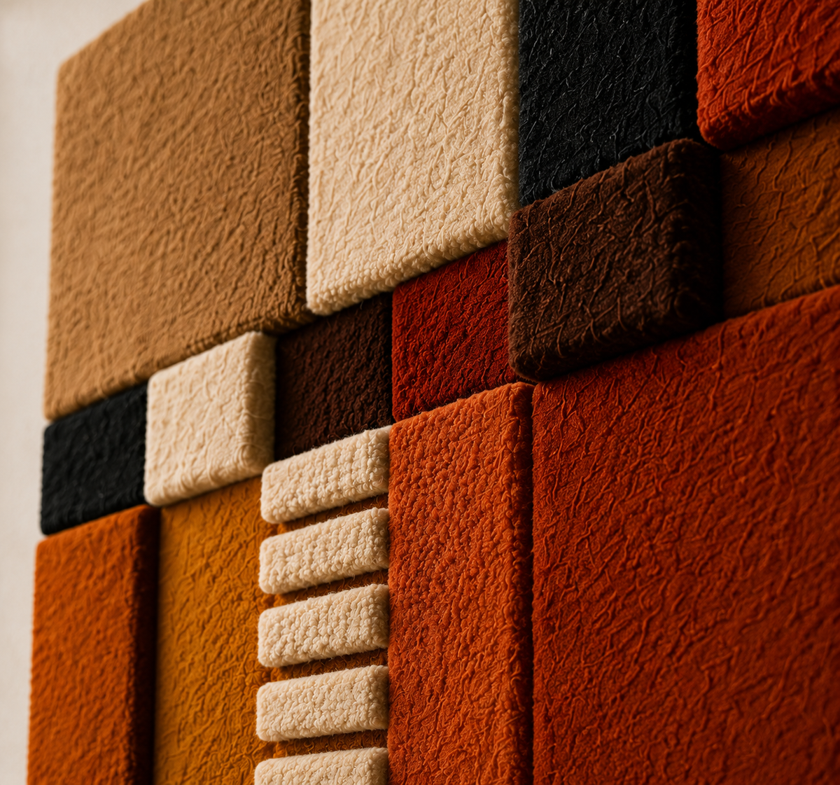 Hewn Earth Bauhaus Hearth wall art, geometric metal wall decor with a modern Bauhaus-inspired design on a neutral background.