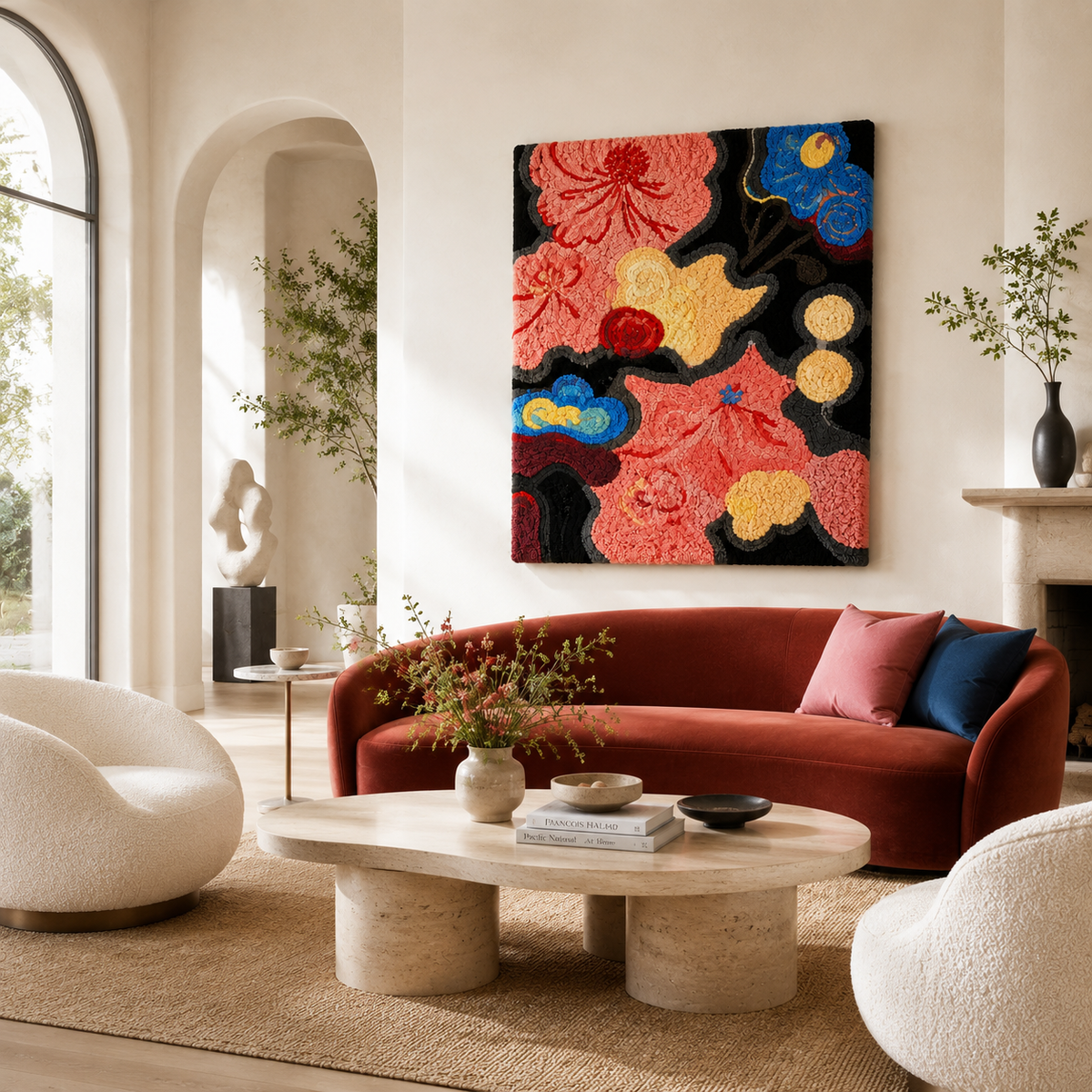 Hewn Earth Bloom Constellation wall art piece featuring celestial-inspired design on a wall display.