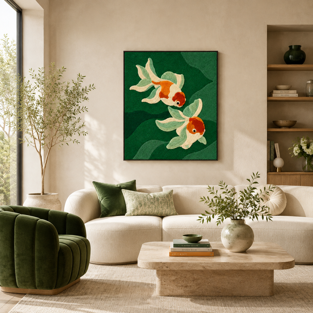 White lilies wall art by Hewn Earth featuring a detailed illustration of elegant white lilies on a neutral background.