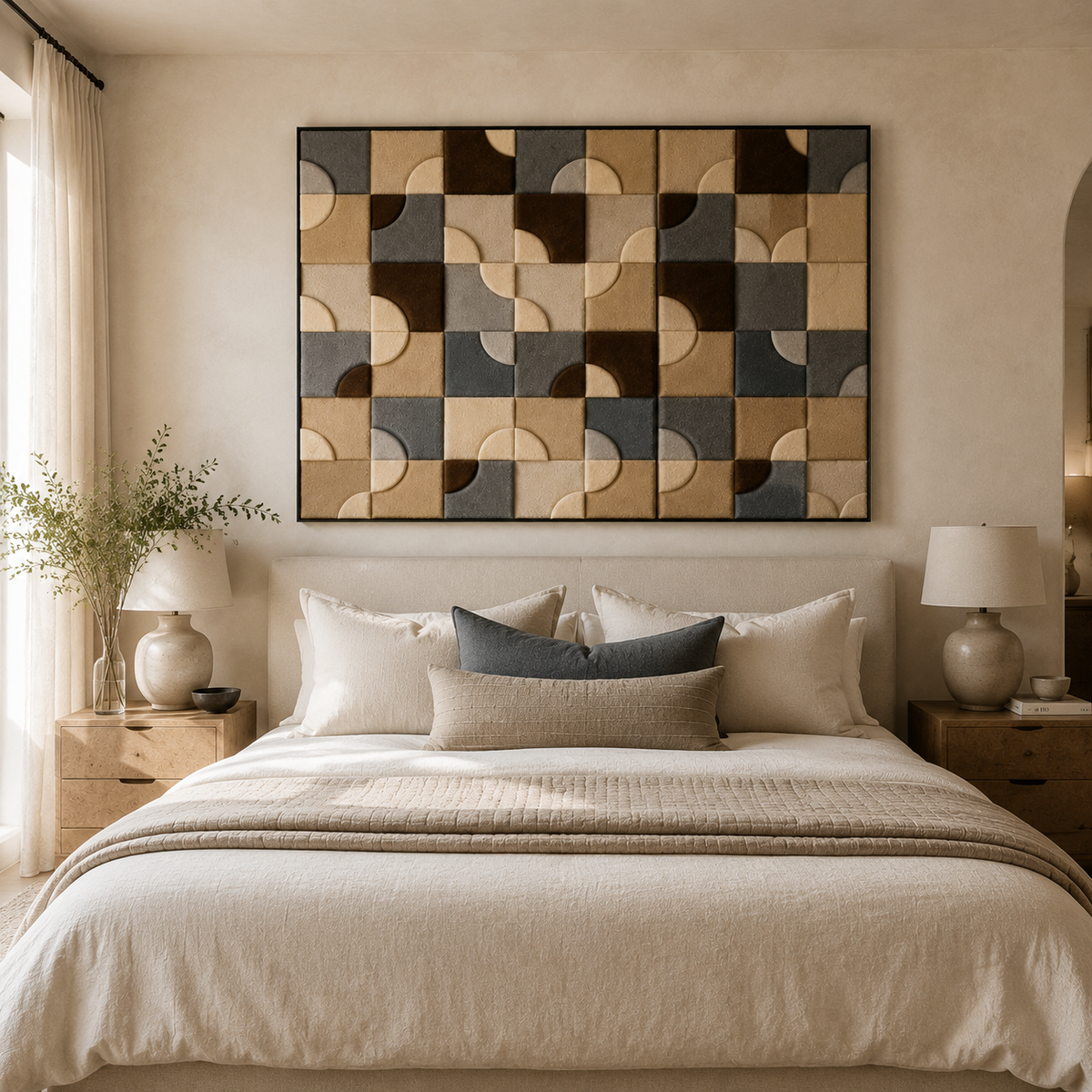 Hewn Earth Stone Blocks wall art, textured natural stone design for interior decor, HE-0308 model, modern and earthy style.
