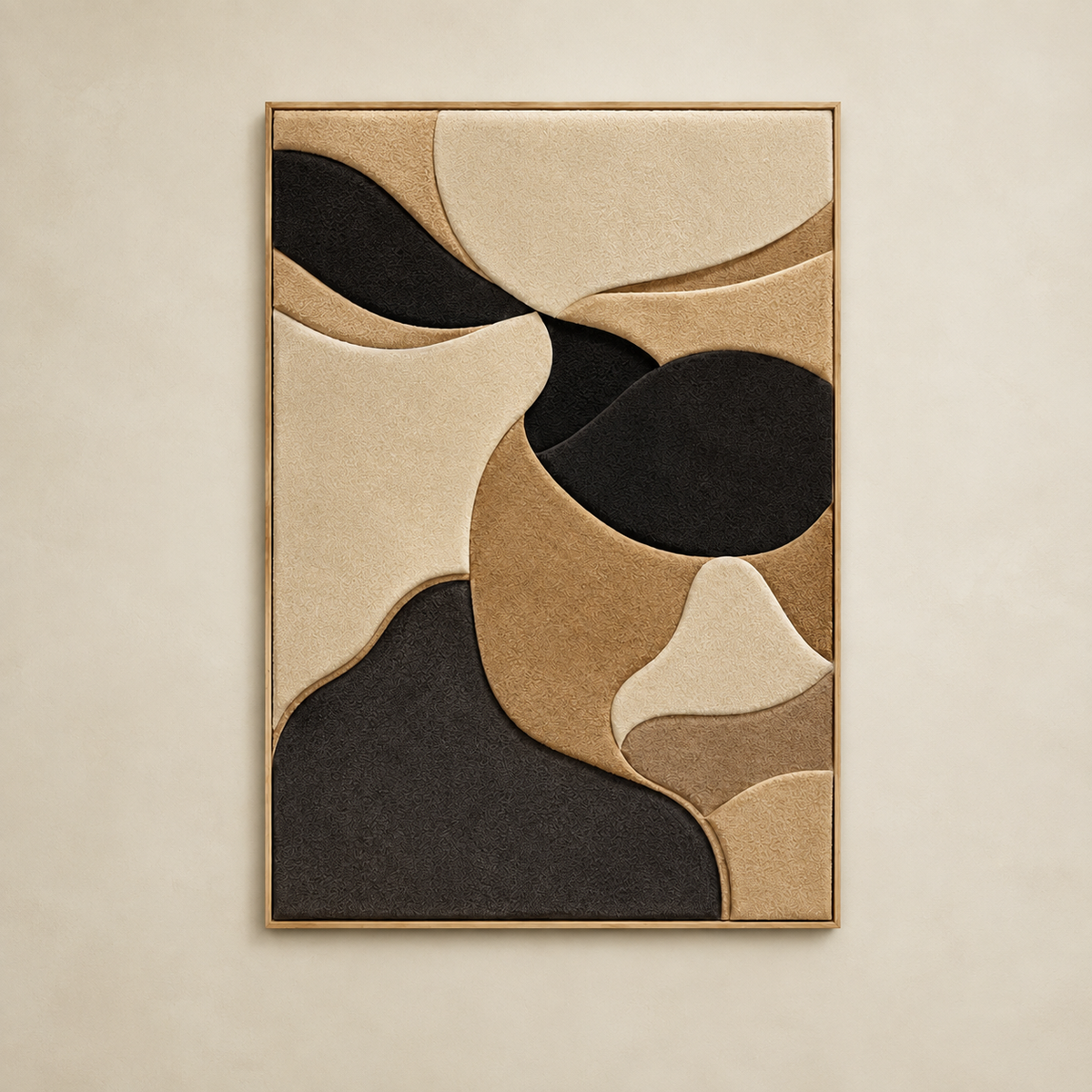 Hewn Earth Sable Dune Forms wall art with abstract sand dune design in neutral tones, suitable for modern interior decor.