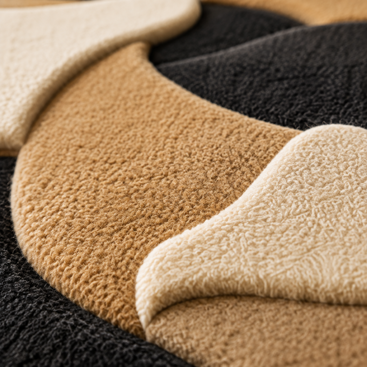 Close-up of Hewn Earth Sable Dune Forms wall art, showcasing textured, earthy-toned abstract design on a neutral background.