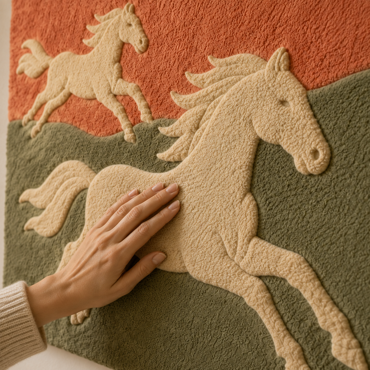 Coral Gallop wall art by Hewn Earth featuring abstract coral-inspired design in vibrant colors.