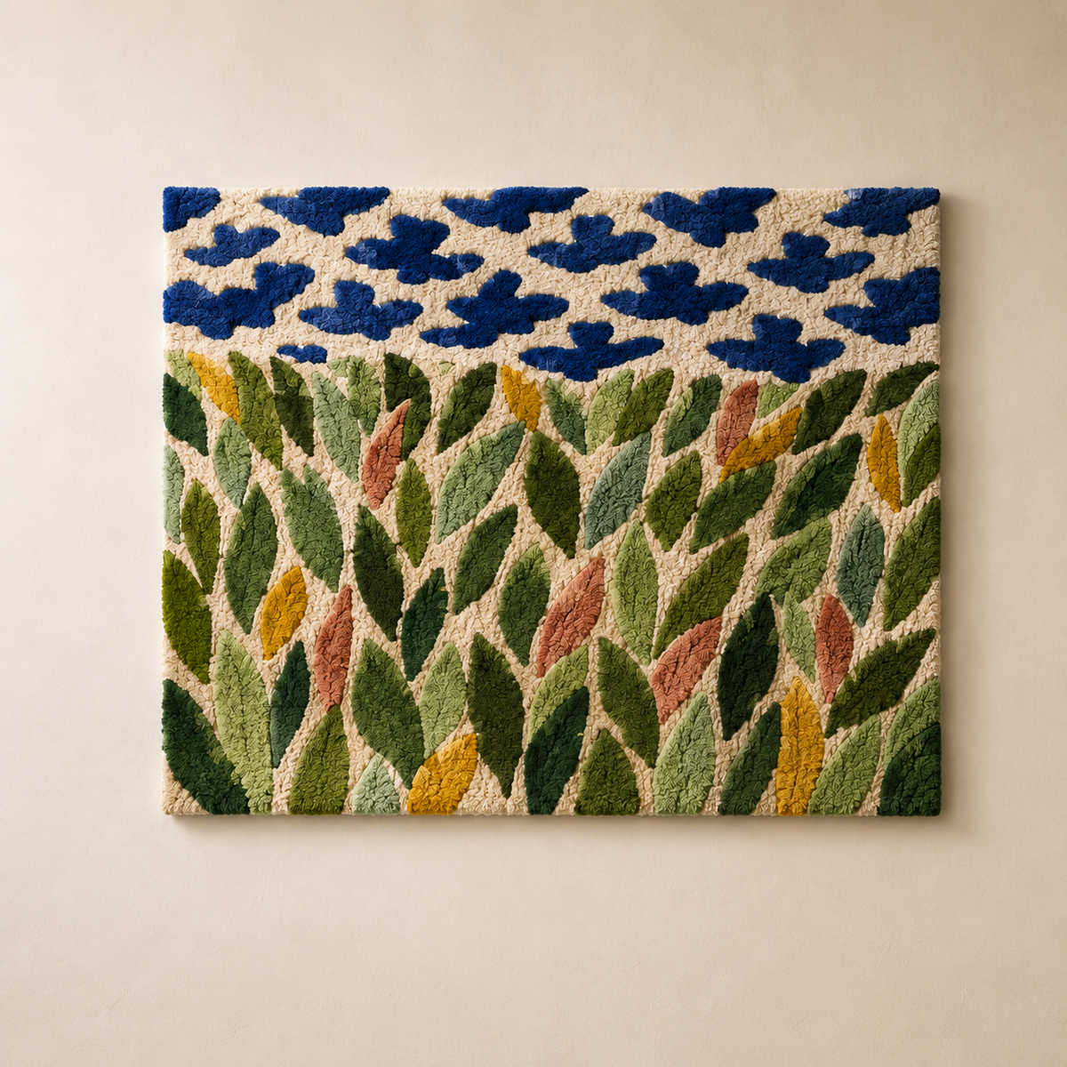 Blue Meadow Canopy wall art by Hewn Earth featuring a serene, natural landscape scene with soft blue and green tones.