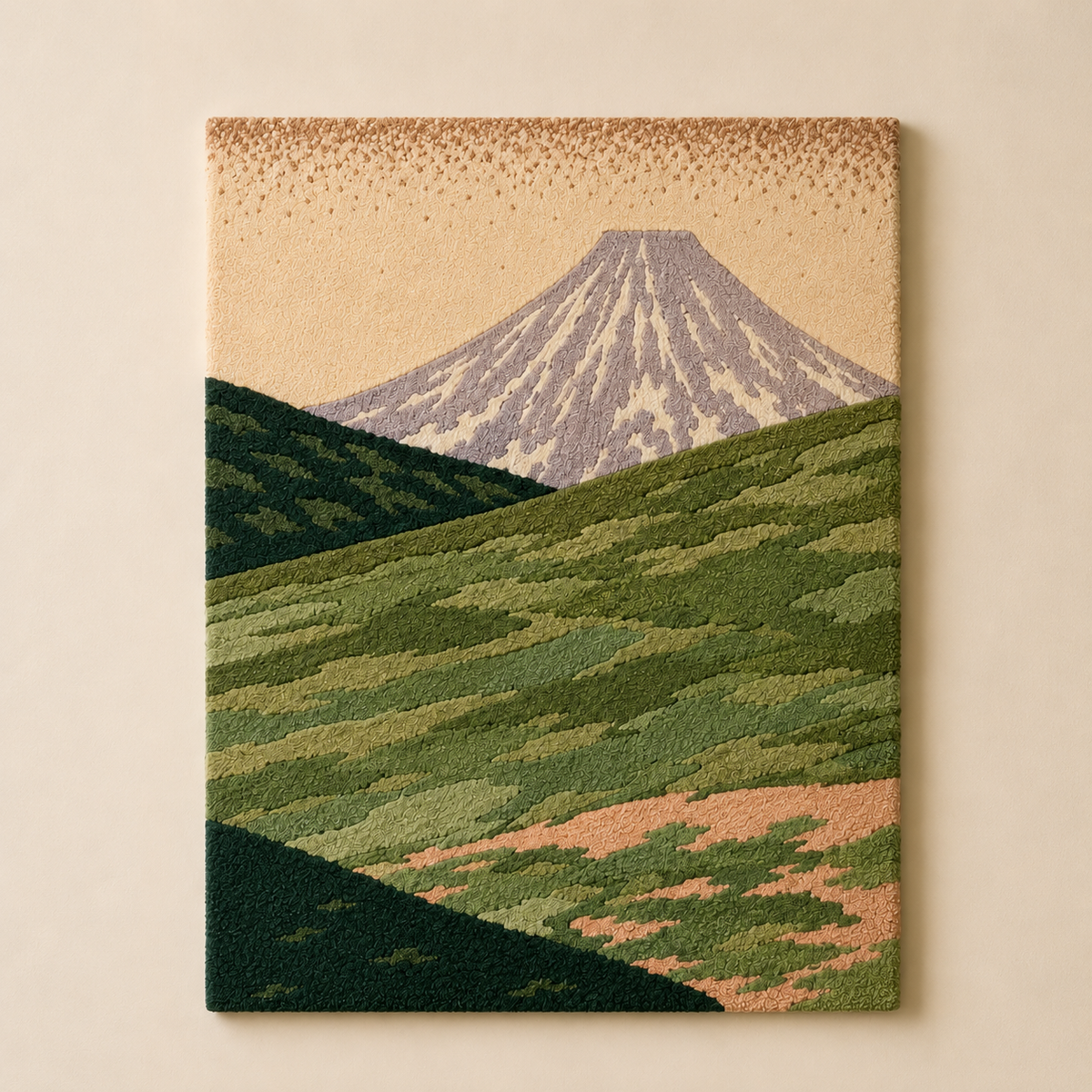 Lavender Ridge wall art by Hewn Earth featuring a serene lavender field scene on canvas with soft, calming colors.