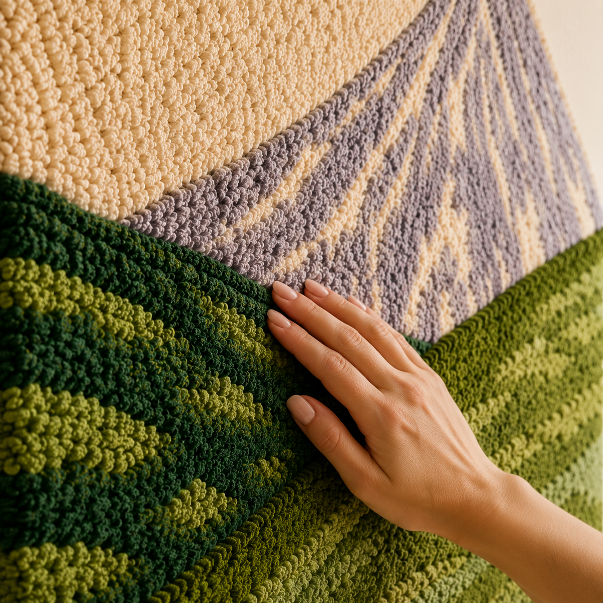 Lavender Ridge wall art by Hewn Earth featuring a serene lavender field with soft purple hues, perfect for home decor.