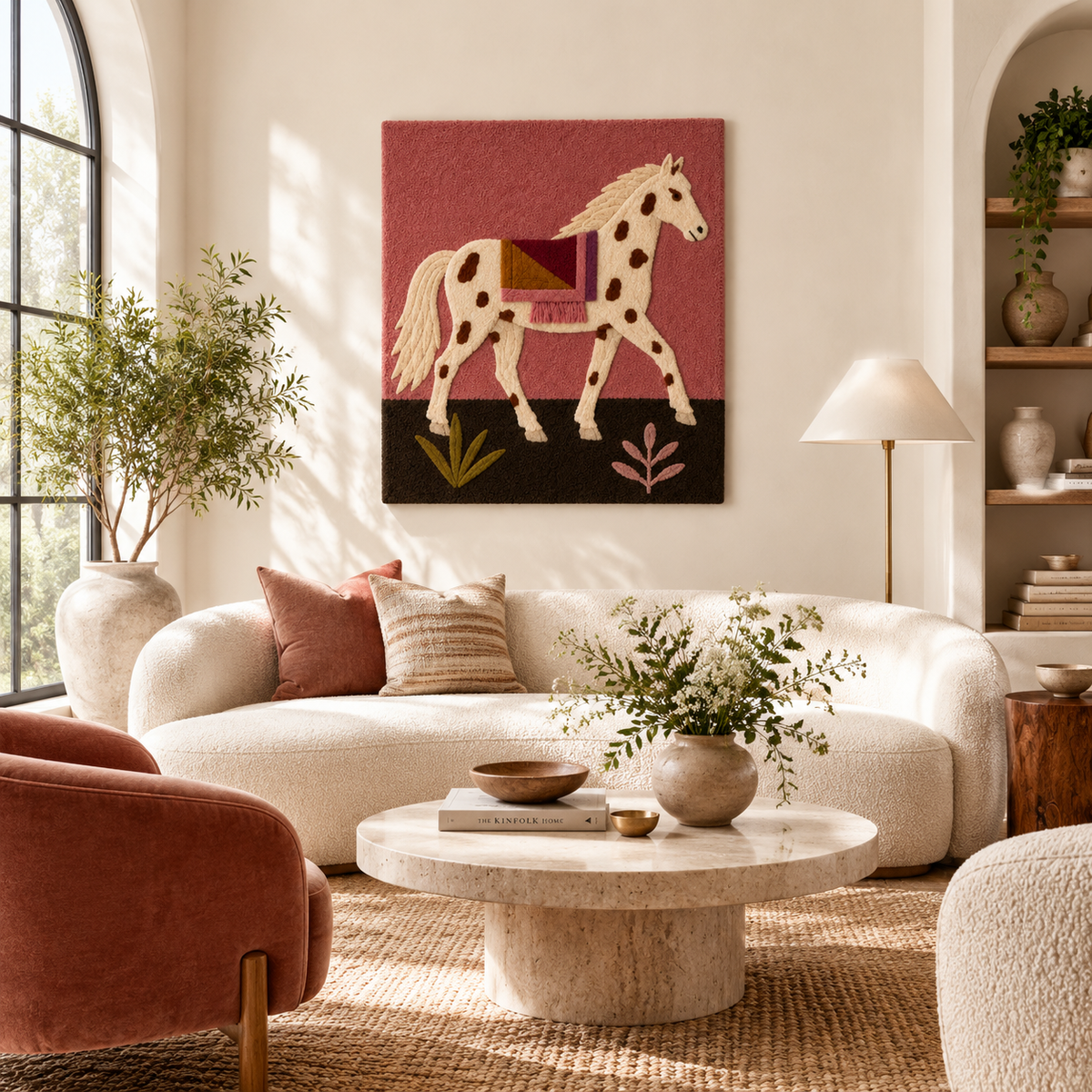 Hewn Earth Rosewood Mare wall art featuring a detailed, artistic depiction of a graceful mare in natural wood tones.