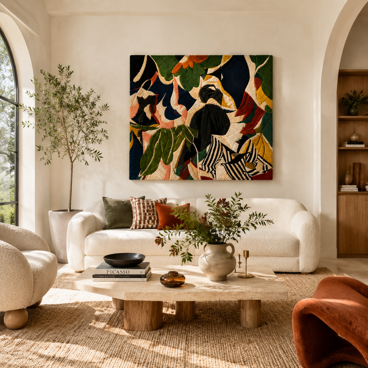 Hewn Earth Garden Gathering wall art featuring vibrant botanical illustrations for garden or nature-themed decor.