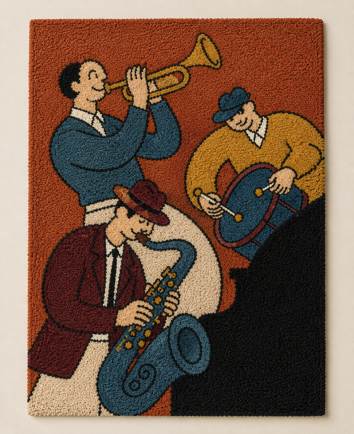 Brass Street Quartet wall art by Hewn Earth featuring four abstract brass sculptures mounted on a wall.