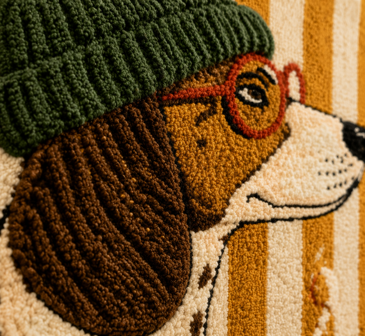 Dapper Hound Hewn Earth wall art featuring a stylish illustration of a sophisticated dog on a neutral background