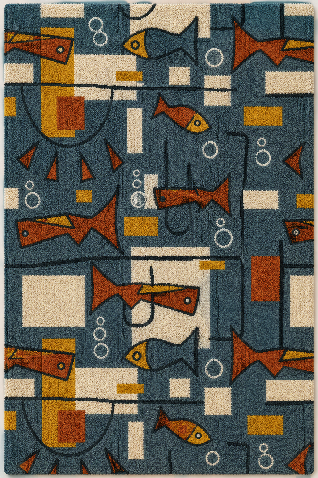 Deep Sea Ledger wall art by Hewn Earth featuring ocean-inspired design with deep blue and textured details.