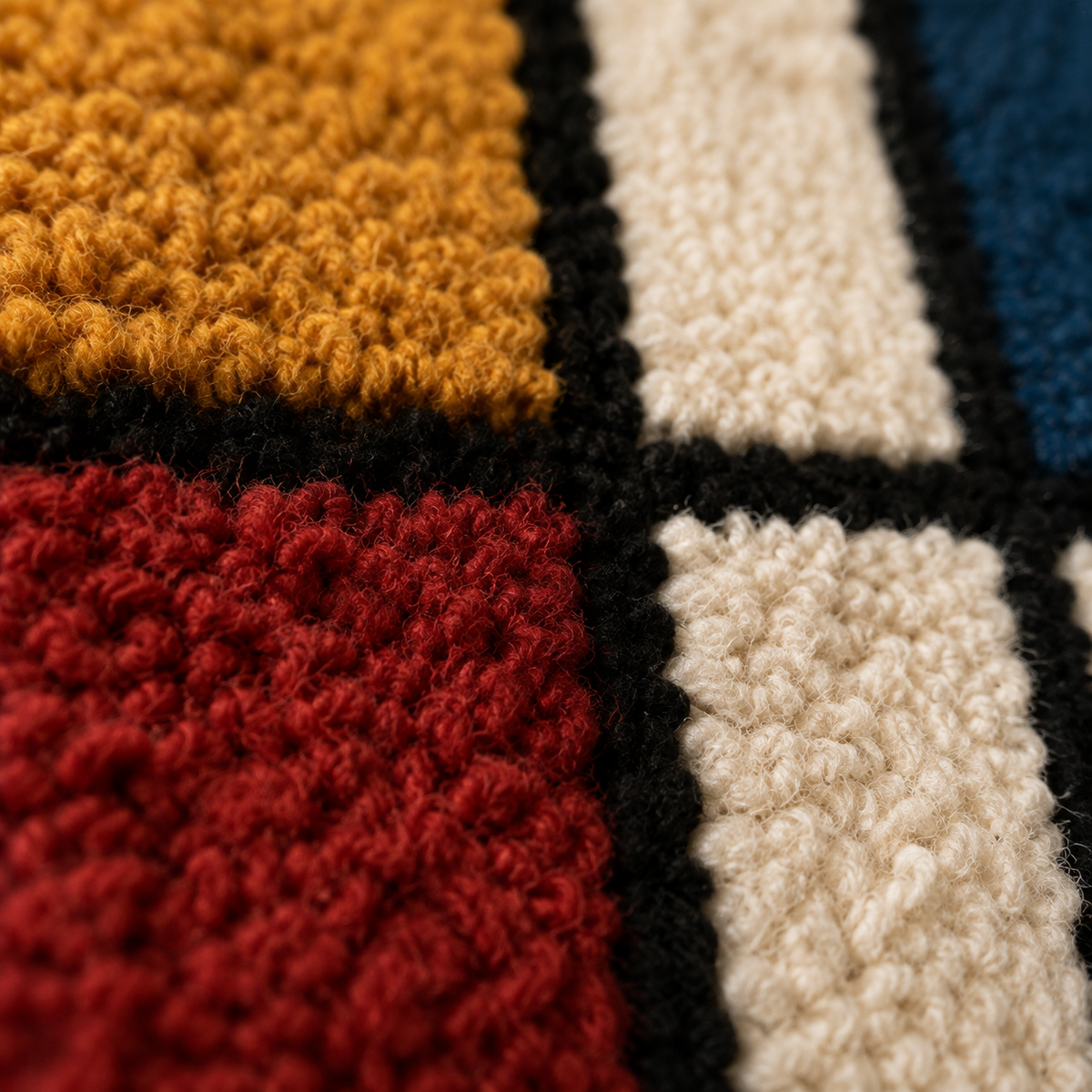 Close-up of Hewn Earth Ochre Axis wall art featuring textured, ochre-colored abstract design on a neutral background.