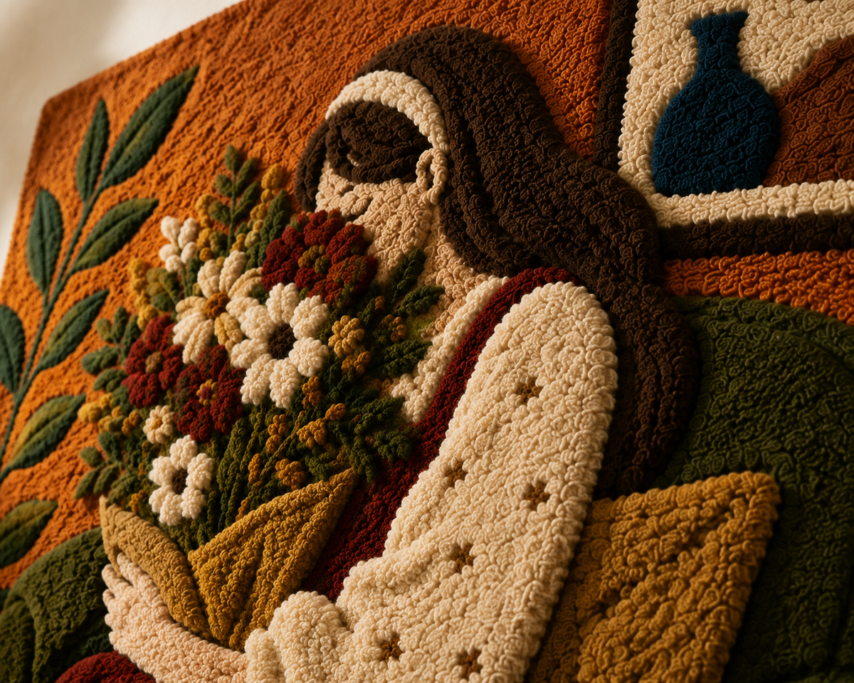 Autumn Bouquet Wall Art by Hewn Earth featuring warm, colorful floral design for home decor.