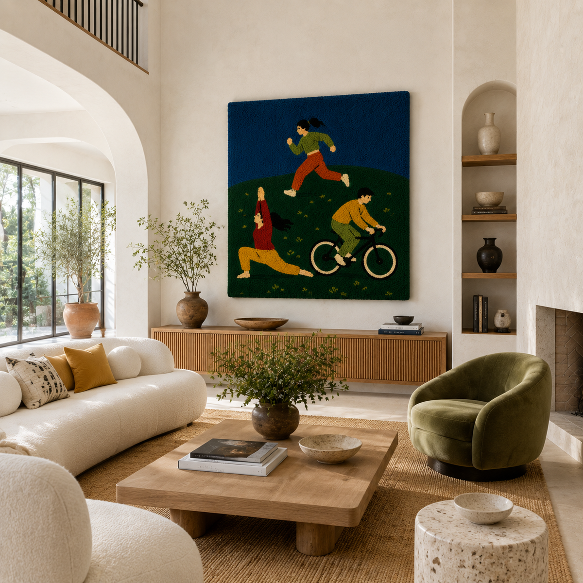 Hewn Earth Park Ride wall art featuring vibrant, colorful abstract design on a canvas for modern home decor.