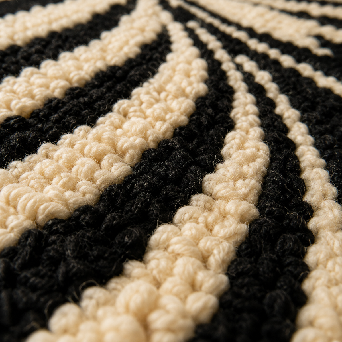 Close-up of Hewn Earth Striped Mirage Wall Art featuring layered, textured paper strips in a geometric design.