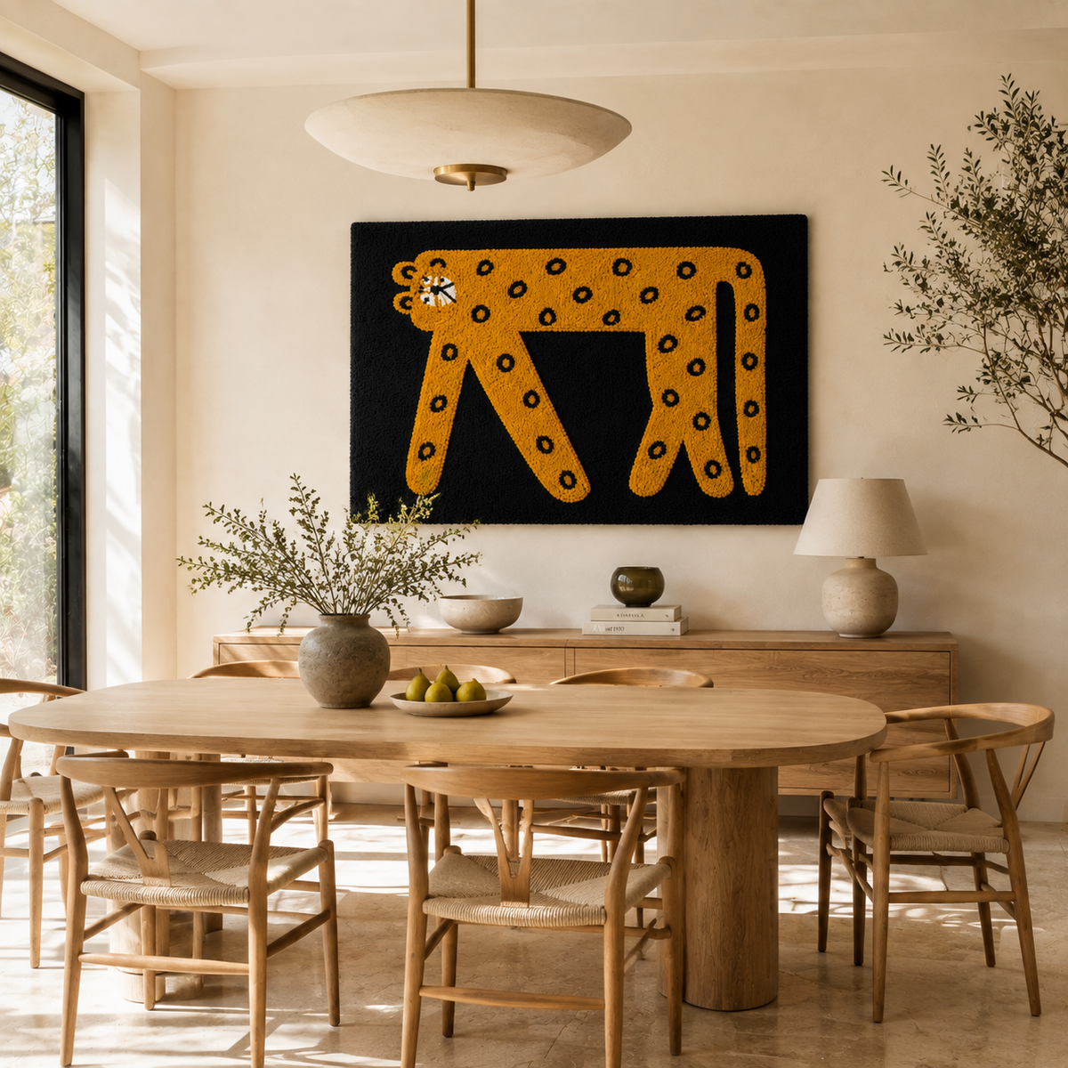 Hewn Earth Golden Gate Marks wall art featuring abstract golden gate design on textured background