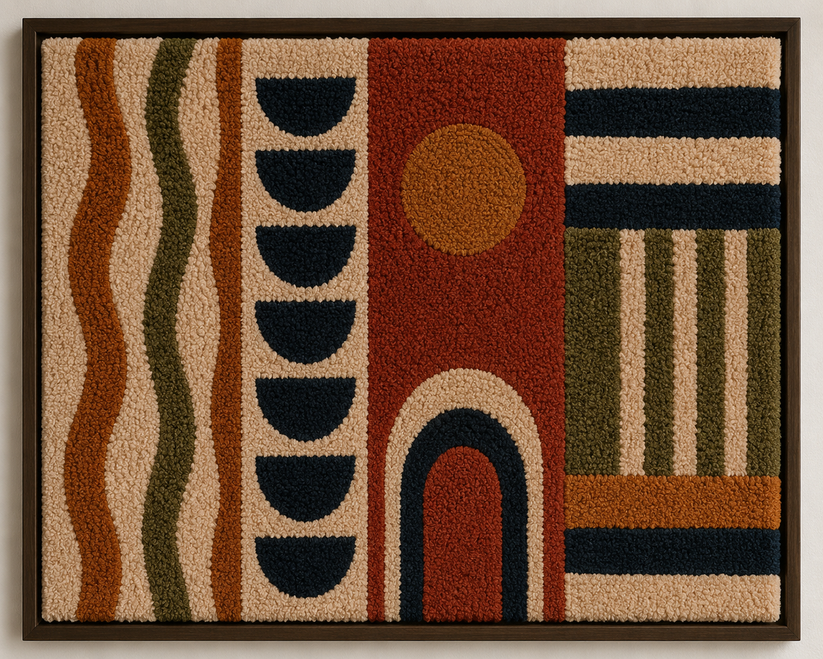 Hewn Earth terracotta Rhythm Board wall art featuring textured, handcrafted terracotta design for unique home decor.