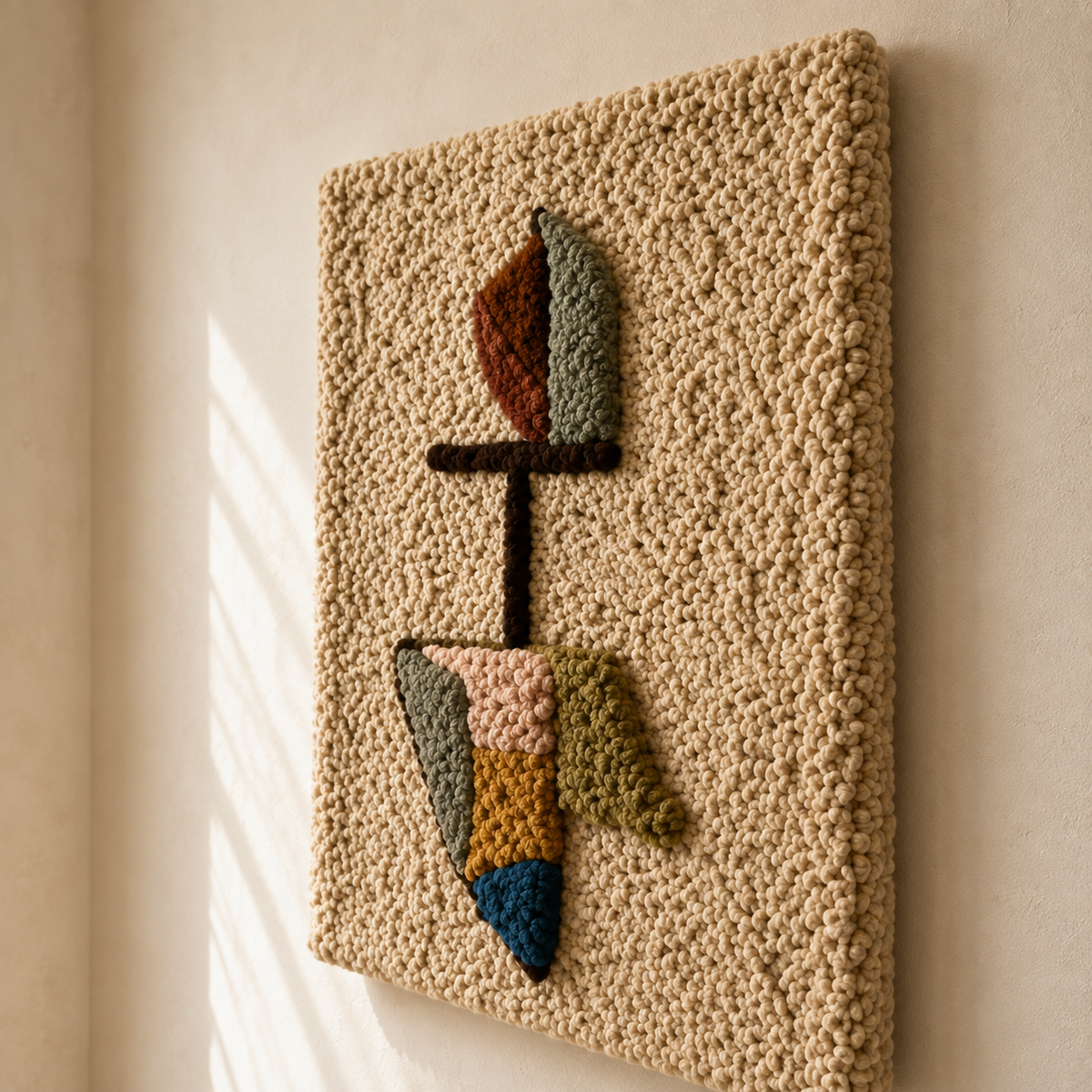 Balanced Totem wall art by Hewn Earth, featuring a natural wooden totem sculpture with intricate carvings and balanced design.
