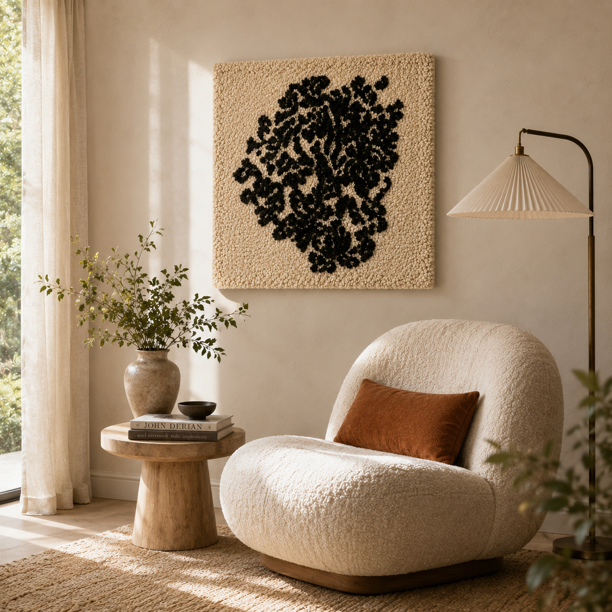 Colorful Ink Bloom wall art by Hewn Earth featuring vibrant abstract ink splashes on a white background.