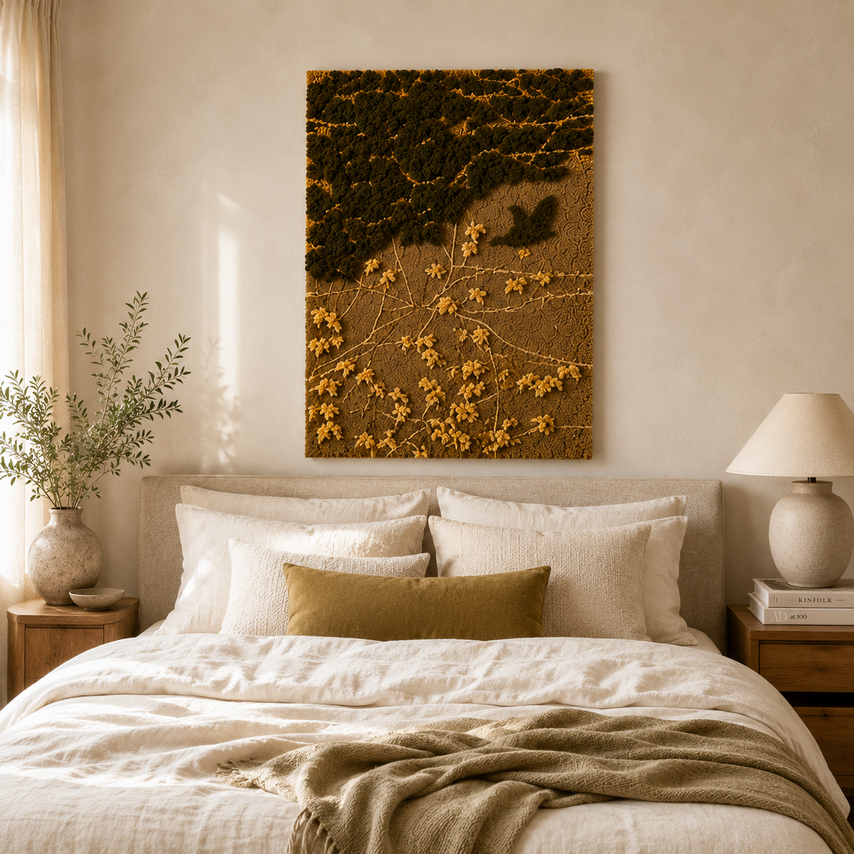 Hewn Earth Gilded Canopy wall art featuring gold accents and intricate design, ideal for modern home decor.