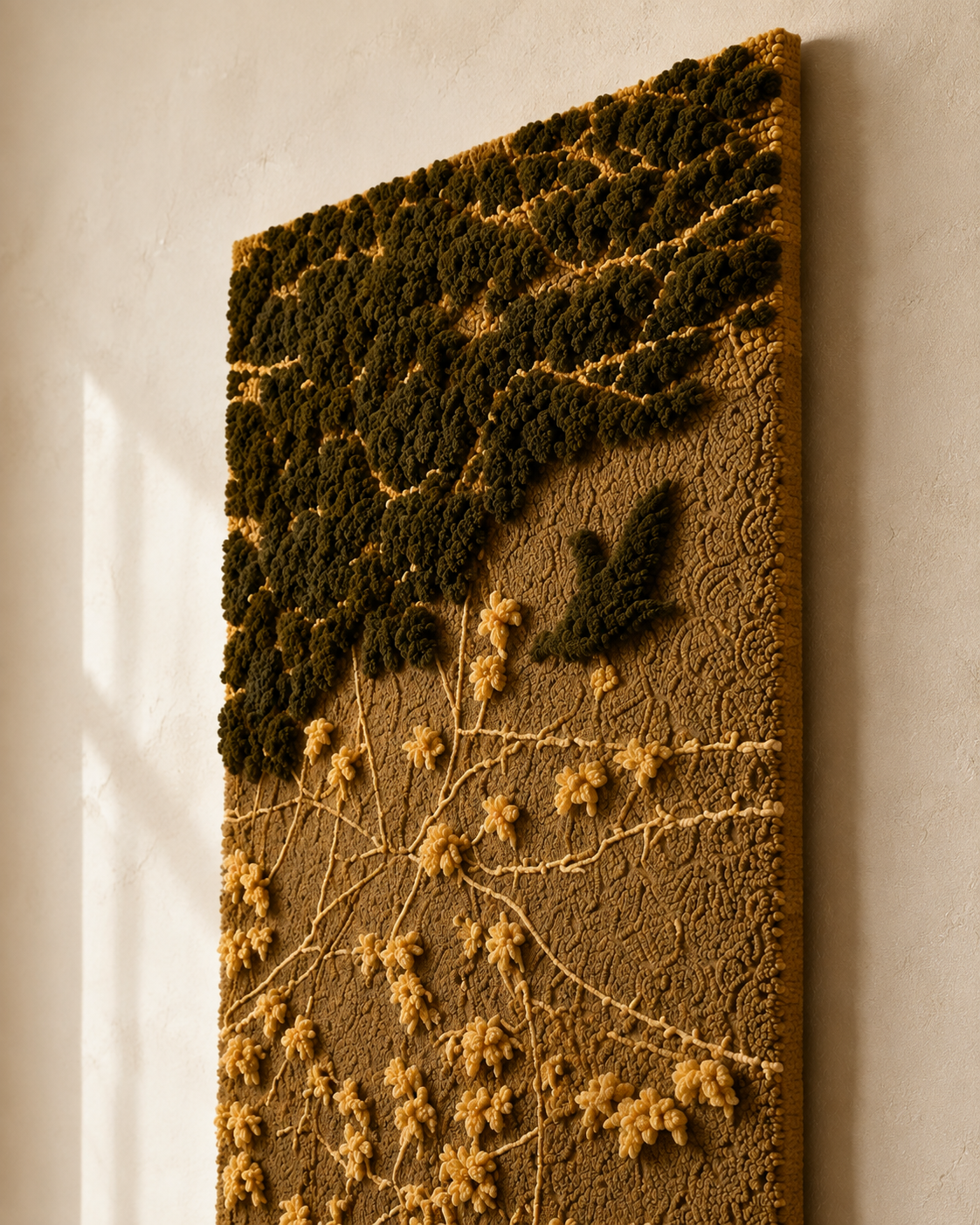 Hewn Earth Gilded Canopy wall art with intricate gold accents and detailed design, perfect for elegant interior decor.