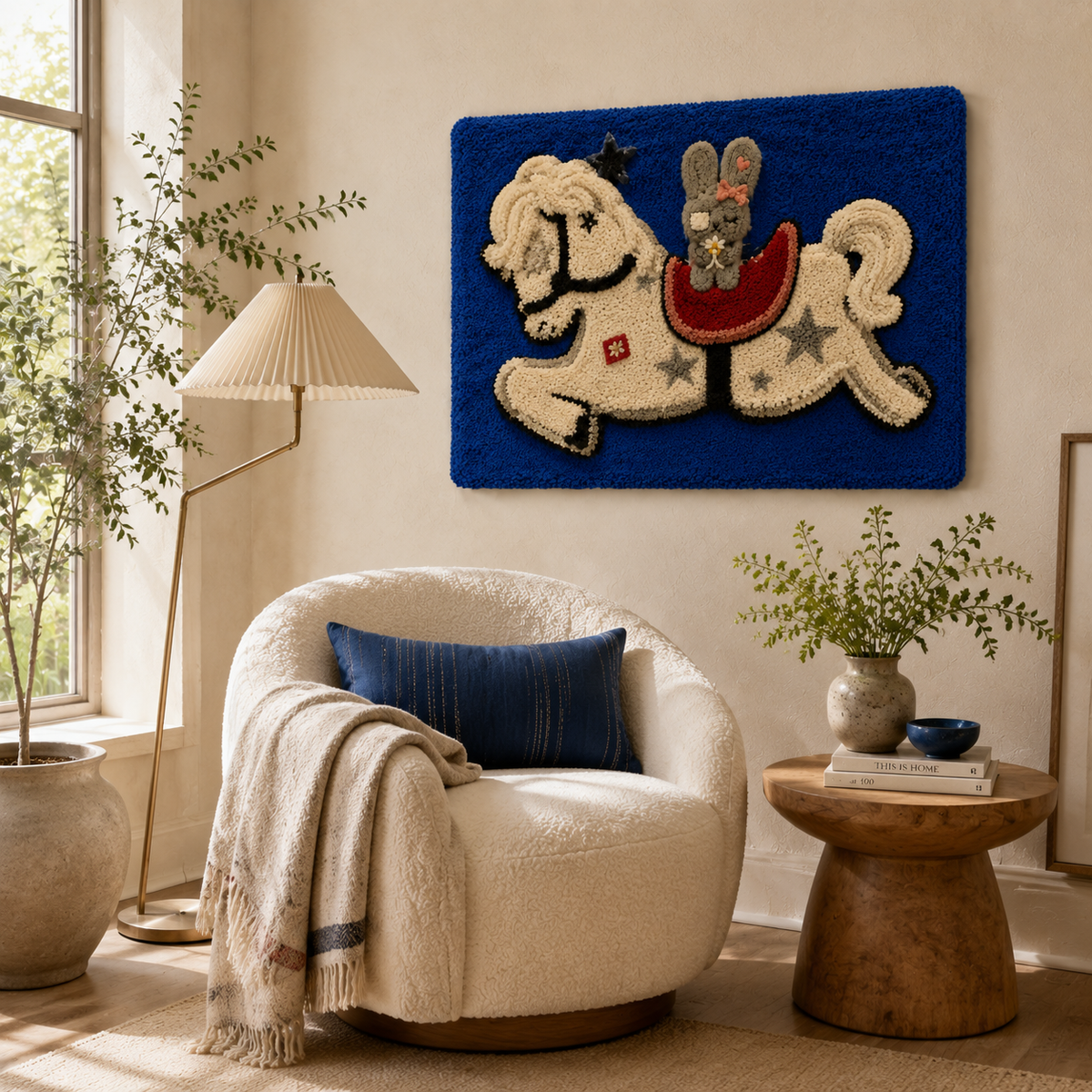 Hewn Earth Skybound Storyteller wall art featuring a scenic landscape with vibrant colors and artistic design.