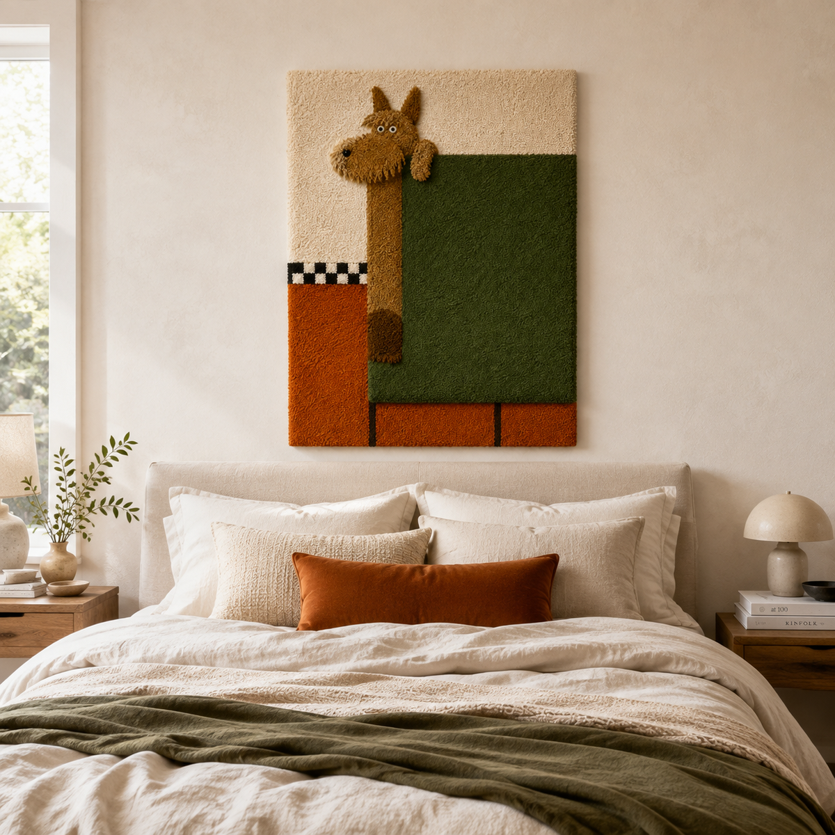 Hewn Earth Quiet Donkey wall art featuring a peaceful donkey illustration on a neutral background.