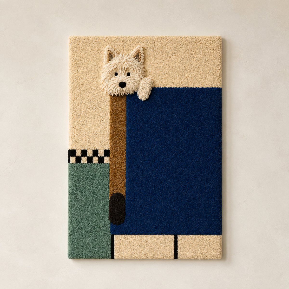 Blue Door Guardian wall art by Hewn Earth featuring a detailed blue door design on a textured background.