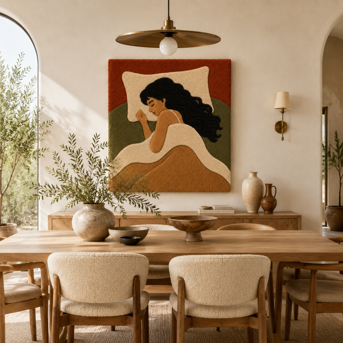Reclining Terra Muse wall art by Hewn Earth featuring abstract earthy tones and textured design for modern interior decor.
