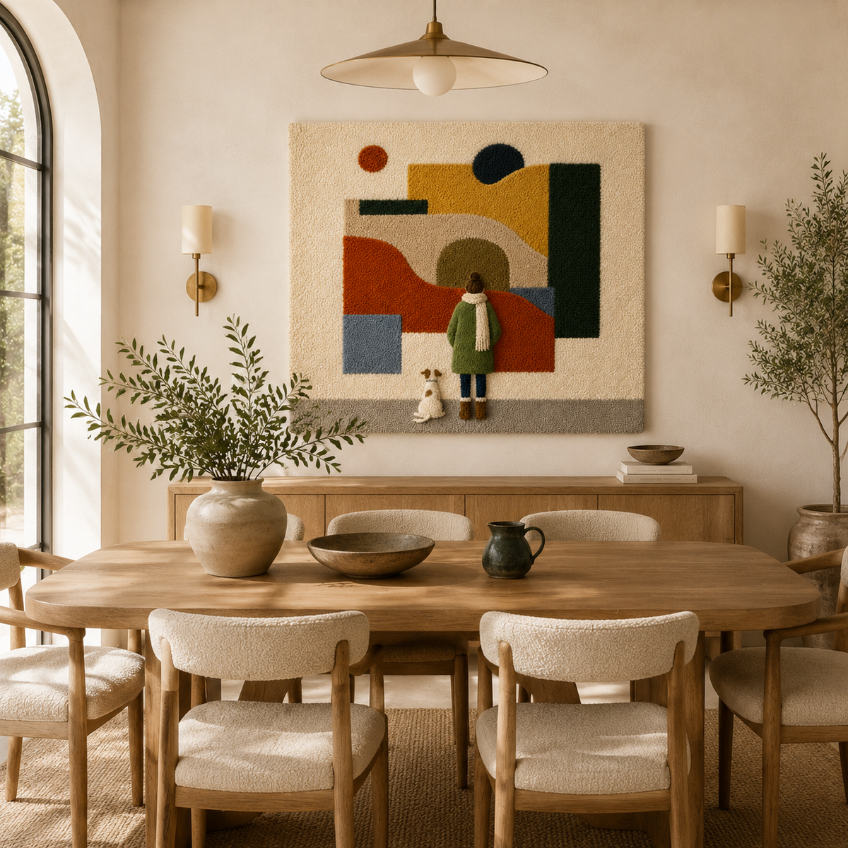 Hewn Earth Gallery Daydream wall art featuring abstract, colorful design on canvas for modern interior decoration.