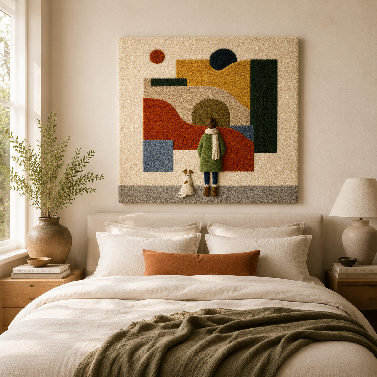 Hewn Earth Gallery Daydream wall art with abstract pastel design on canvas, modern home decor piece.