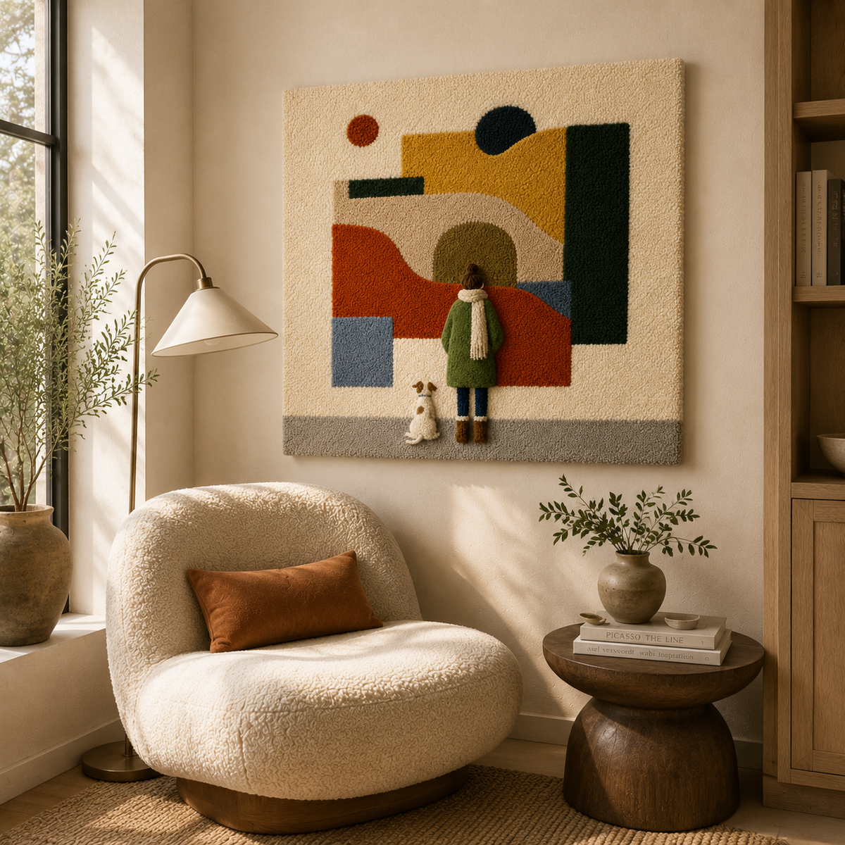 Hewn Earth Gallery Daydream wall art featuring abstract, colorful design on a canvas for modern home decor.