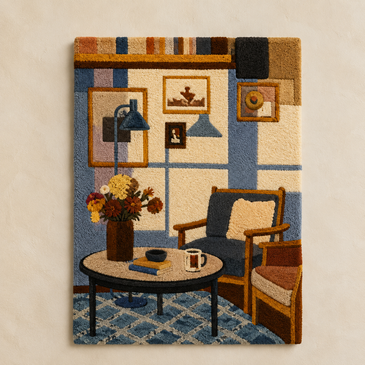 Hewn Earth Wall Art from The Curated Corner featuring abstract earthy-toned designs on a canvas.