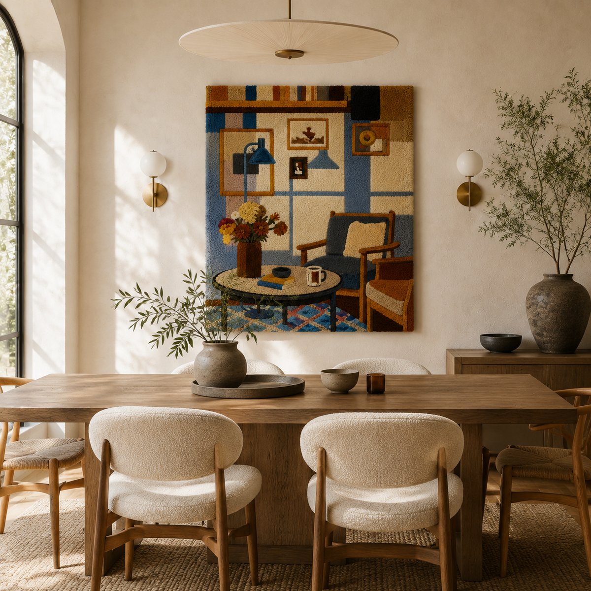 Hewn Earth Wall Art from The Curated Corner, featuring a nature-inspired design with earthy tones on a neutral background.