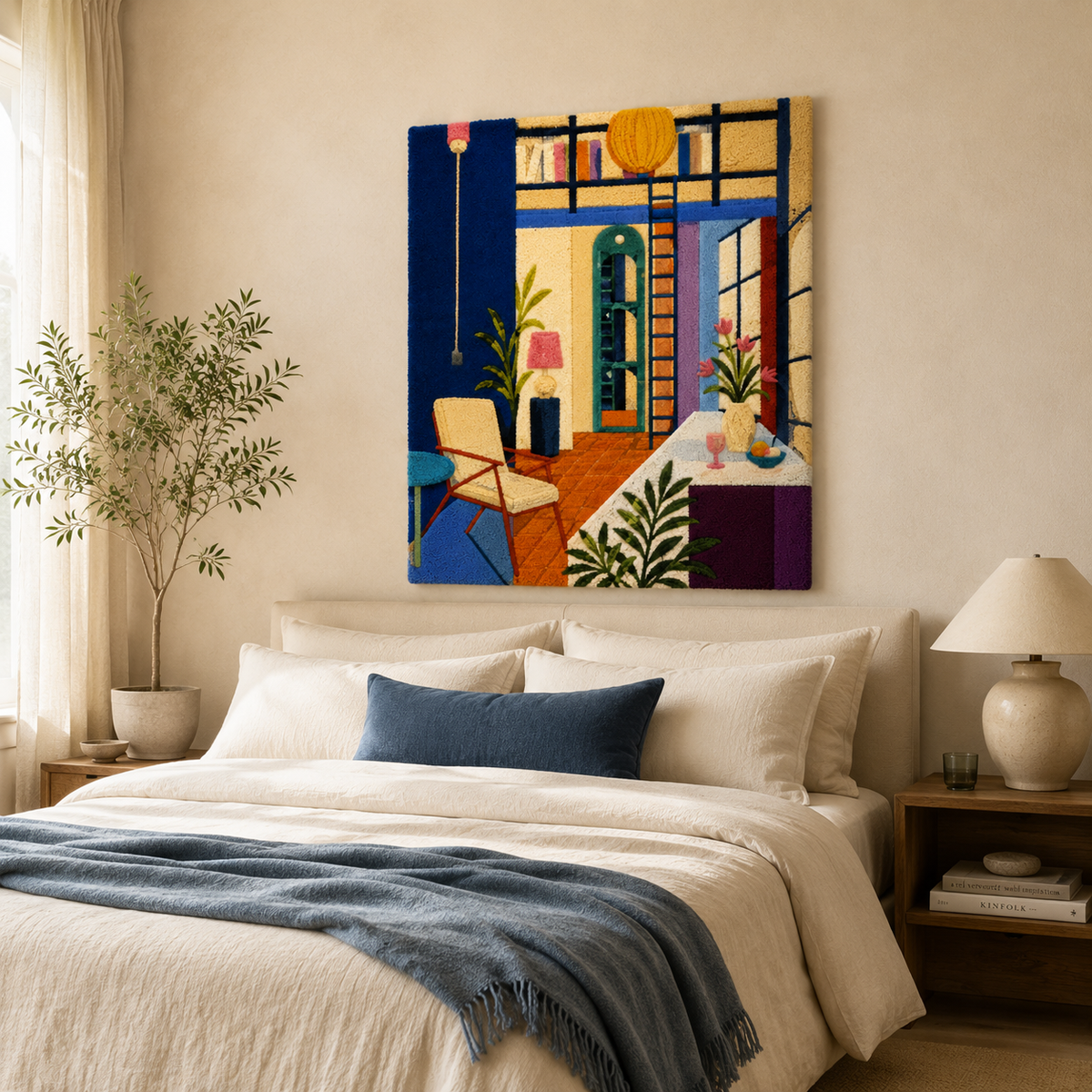 Colorblock Window Room wall art by Hewn Earth featuring vibrant geometric shapes and bold color contrast for modern decor.
