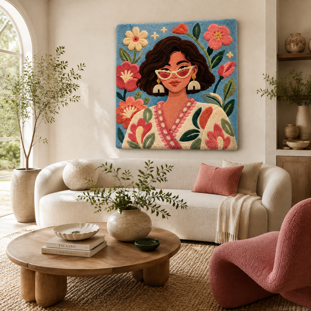 Hewn Earth Coral Garden Muse wall art featuring vibrant coral and ocean-inspired design for coastal home decor.