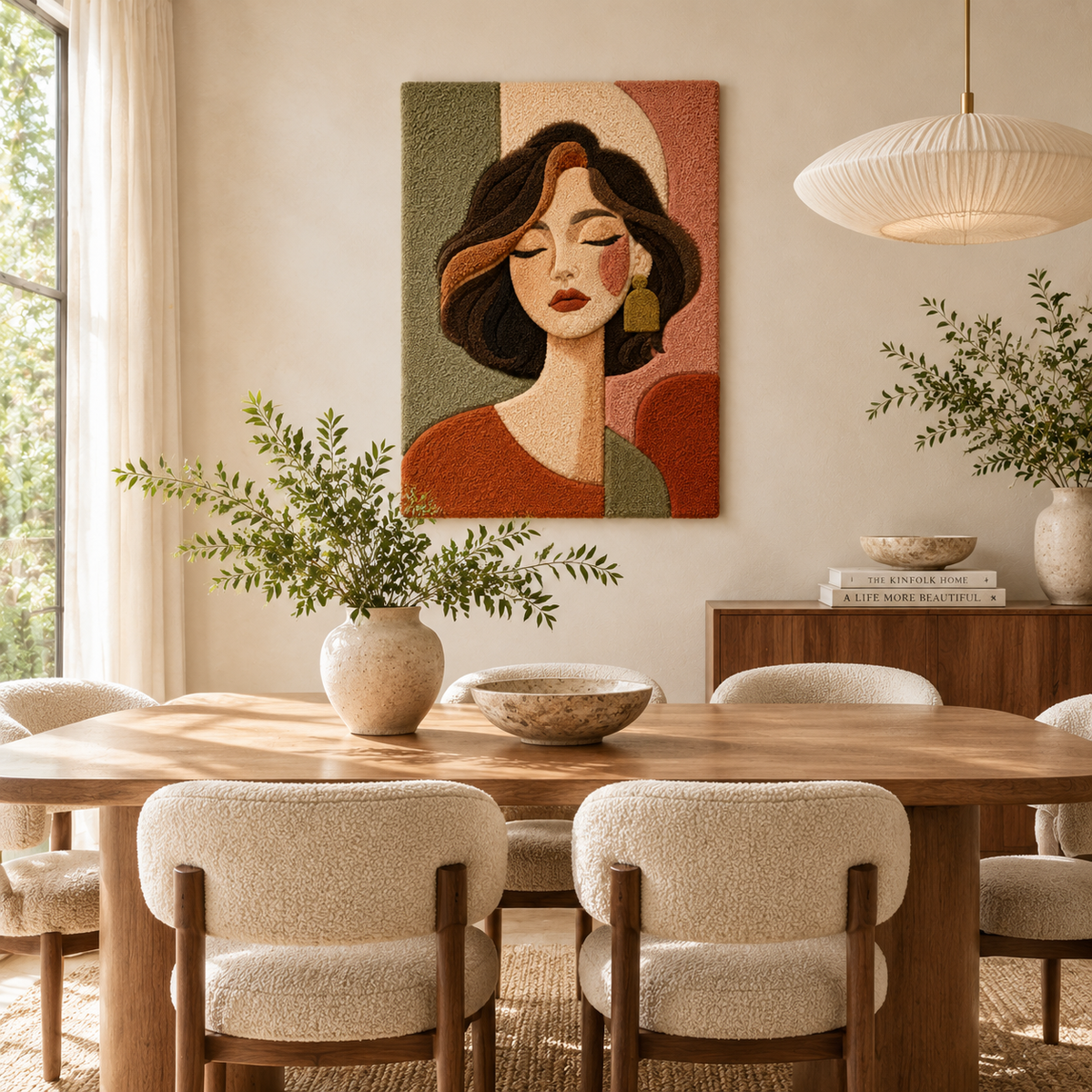 Terracotta wall art titled Quietude by Hewn Earth, featuring a calming, textured ceramic design for home decor.