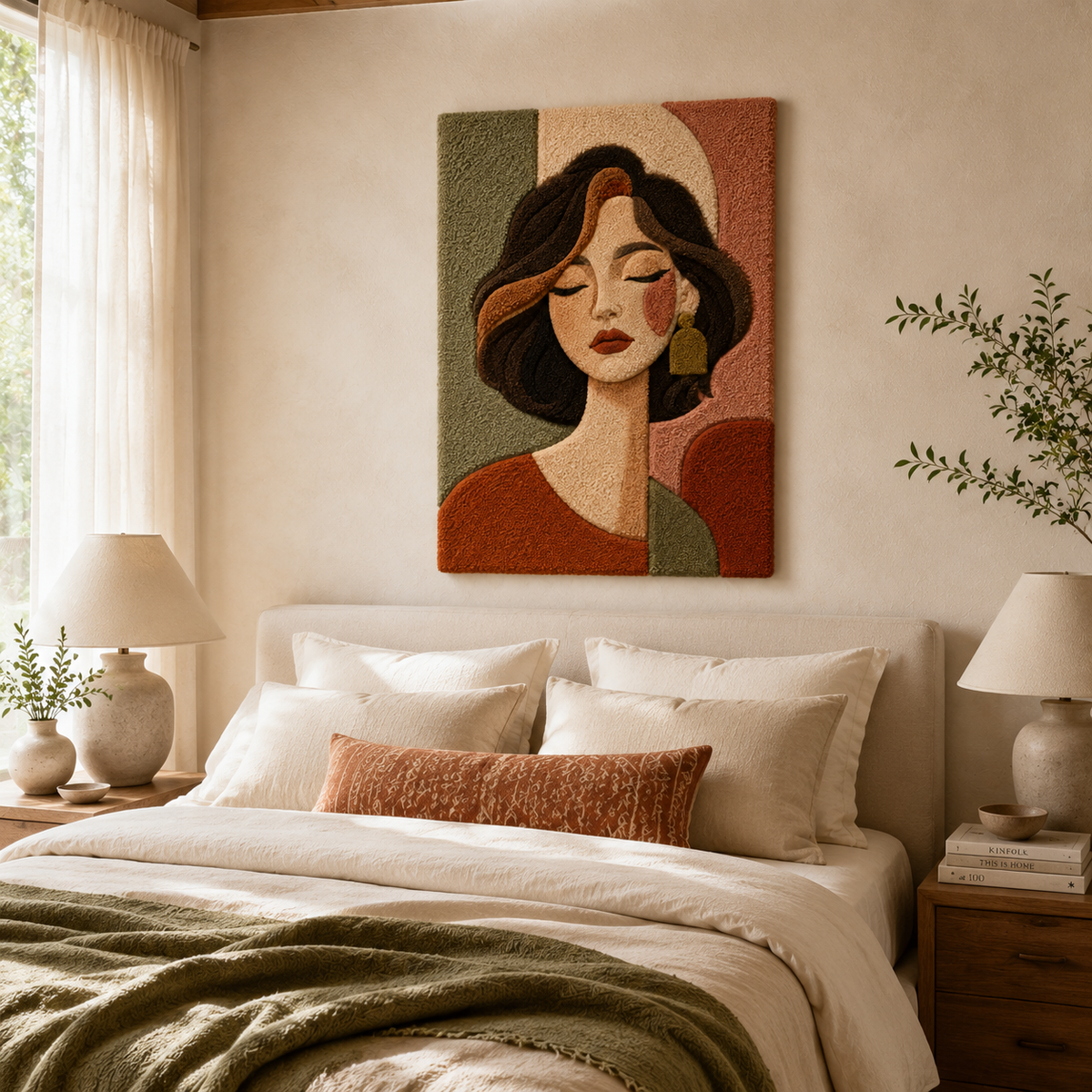 Terracotta Quietude Hewn Earth wall art featuring a textured, earthy-toned abstract design suitable for modern interior decor