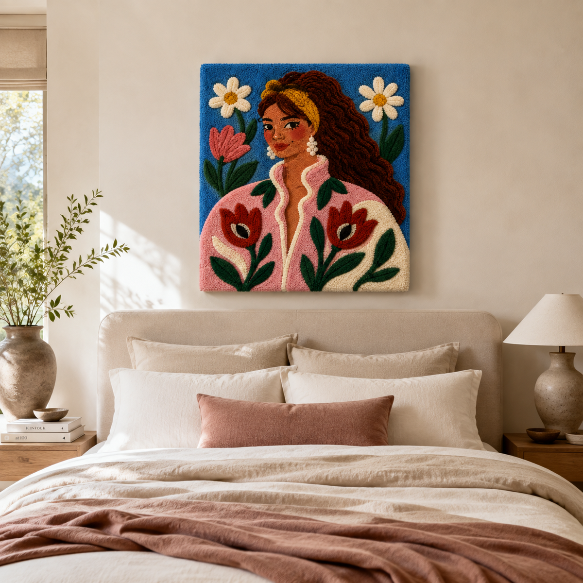 Hewn Earth Swan Garden Reverie wall art featuring a graceful swan and floral design, ideal for nature-inspired home decor.