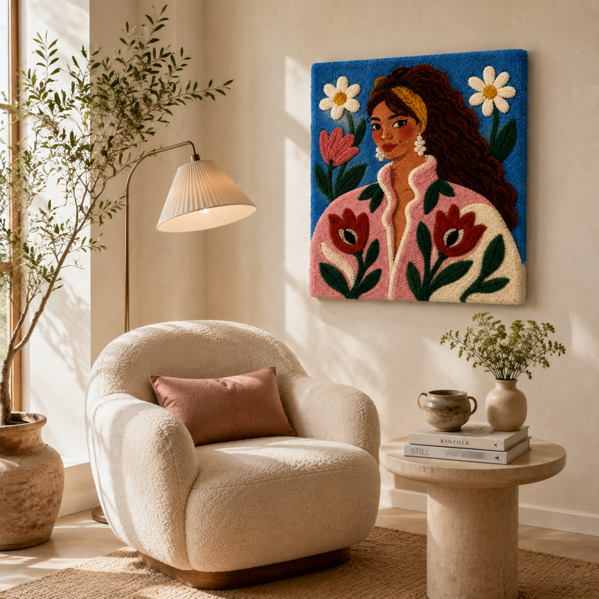 Hewn Earth Swan Garden Reverie wall art featuring a graceful swan in a serene garden scene, suitable for outdoor or indoor decor.