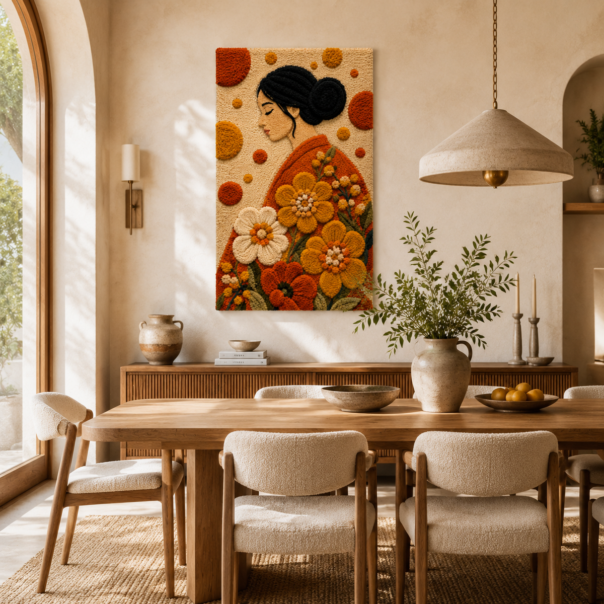 Autumn Blossom Profile wall art by Hewn Earth featuring warm, earthy tones and floral-inspired design, perfect for home decor.
