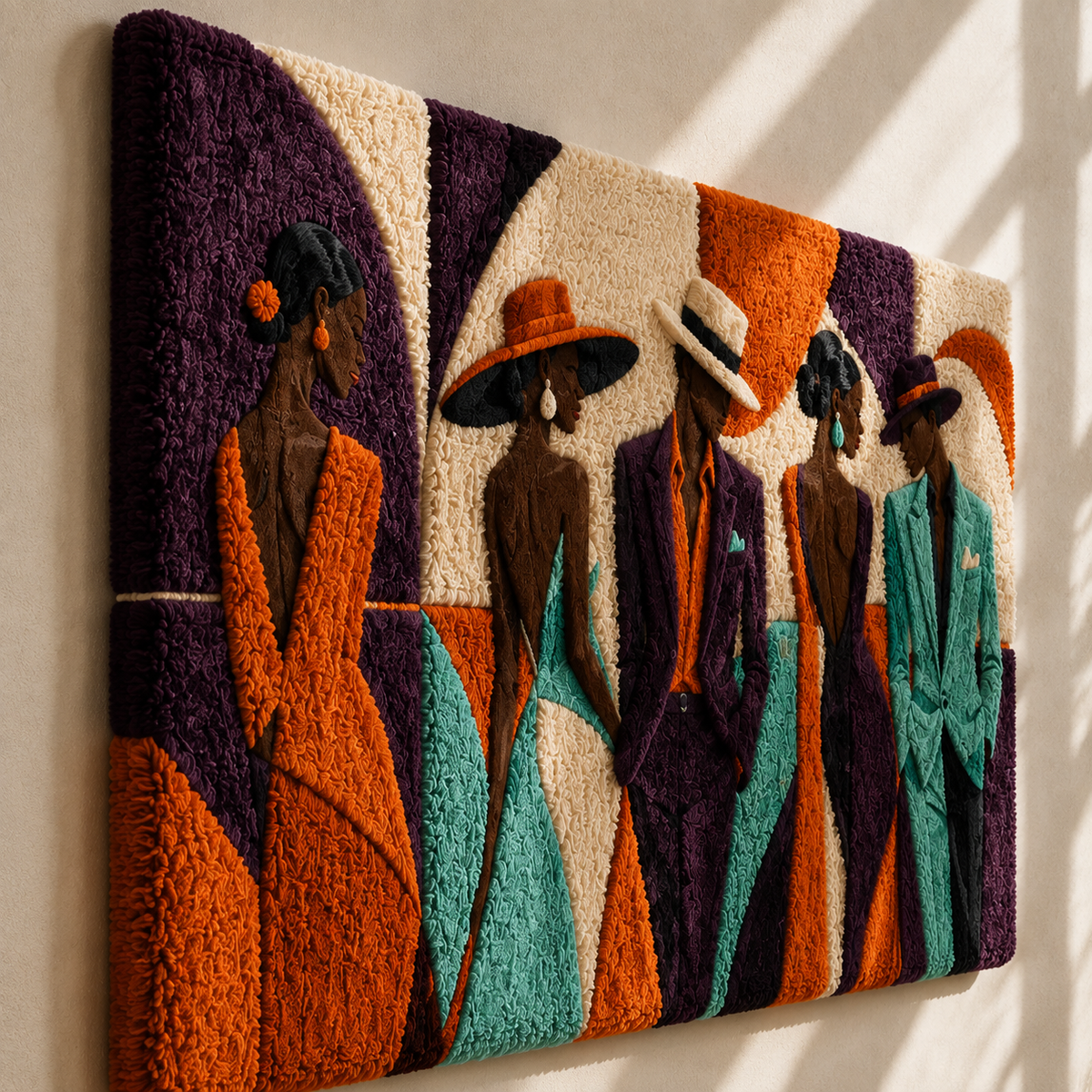 Hewn Earth Dressed for the Promenade wall art featuring a scenic outdoor promenade scene in a natural, artistic style.