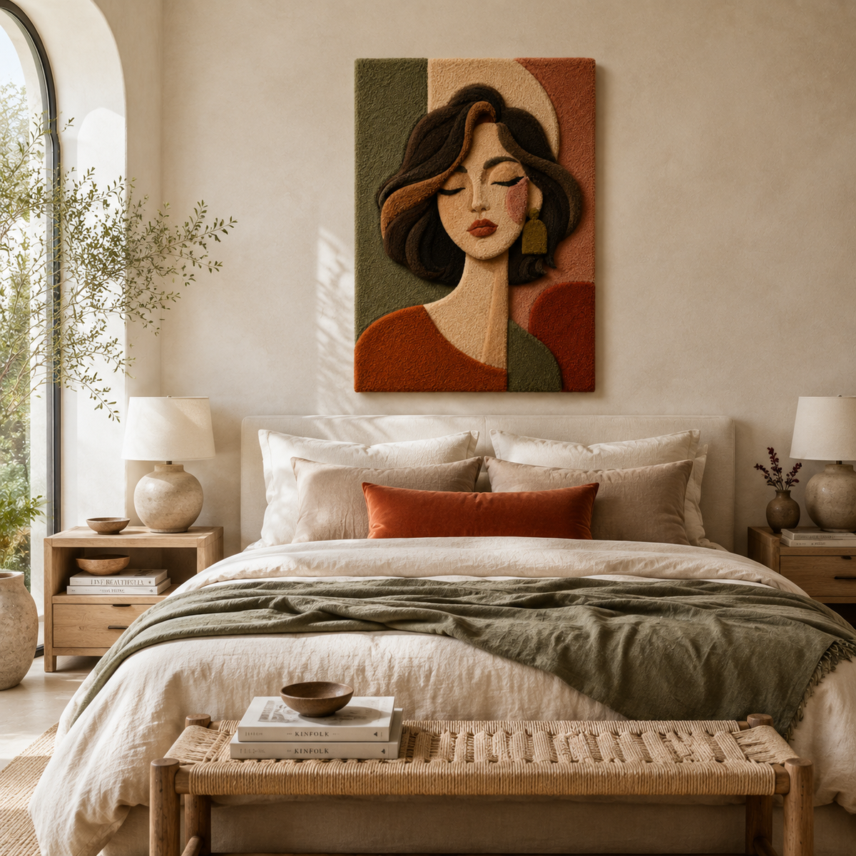 Quiet Terracotta Gaze Hewn Earth wall art featuring textured terracotta surface and abstract design for modern interior decor.